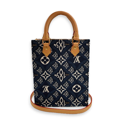 Sac Plat Others Blue Crossbody Bag in Denim Gold hardware CL2505-12541 7