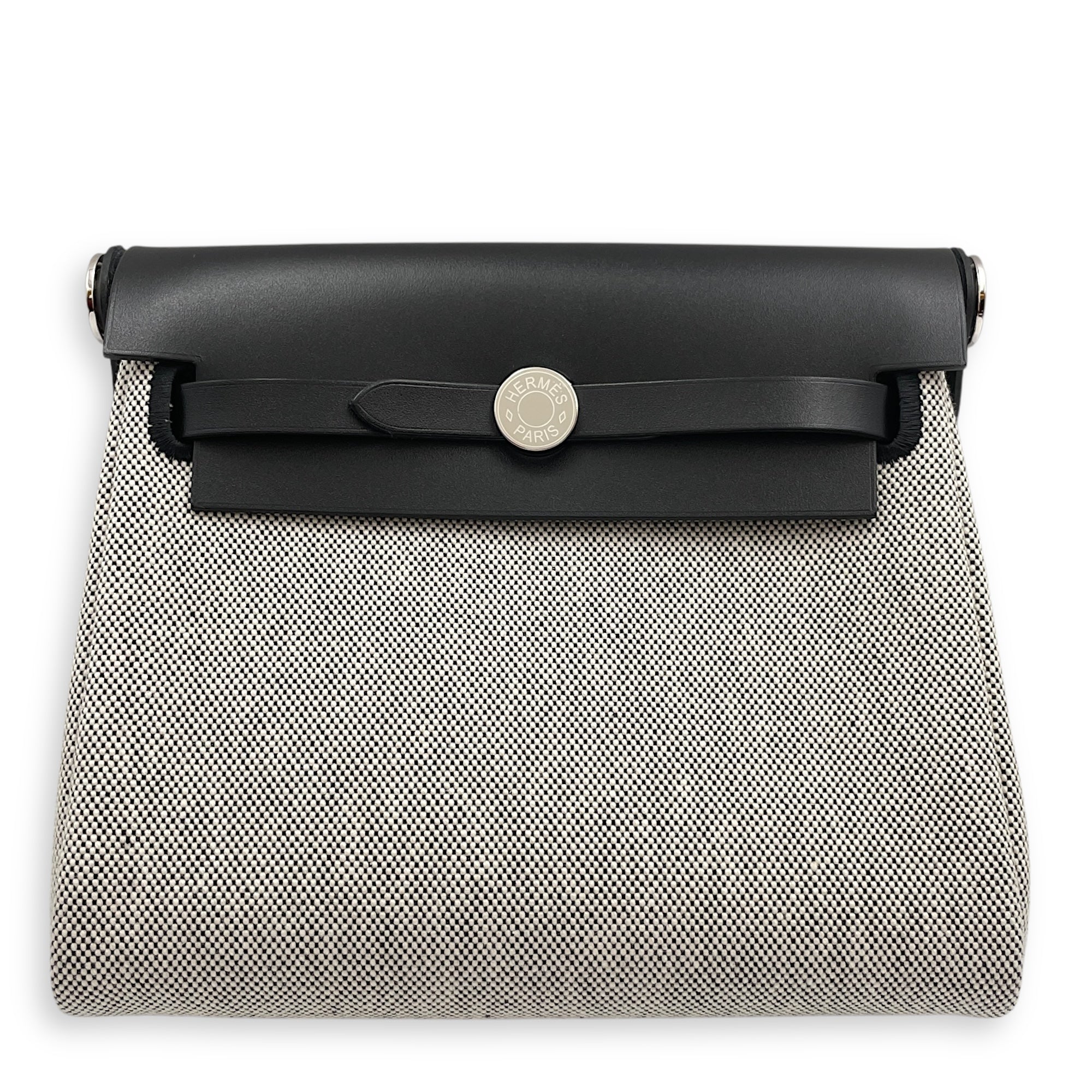 Herbag Mini Black-Ecru in Vache Hunter/Toile, Palladium hardware