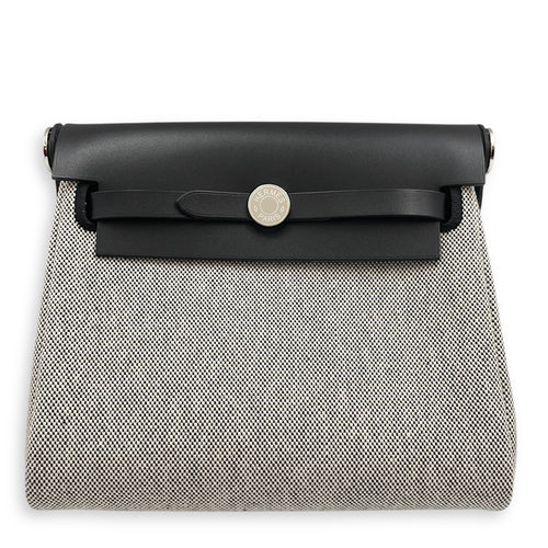 Herbag Mini Black-Ecru in Vache Hunter/Toile, Palladium hardware