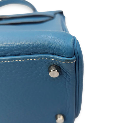 Kelly 32 Blue Jean in Togo, Palladium hardware