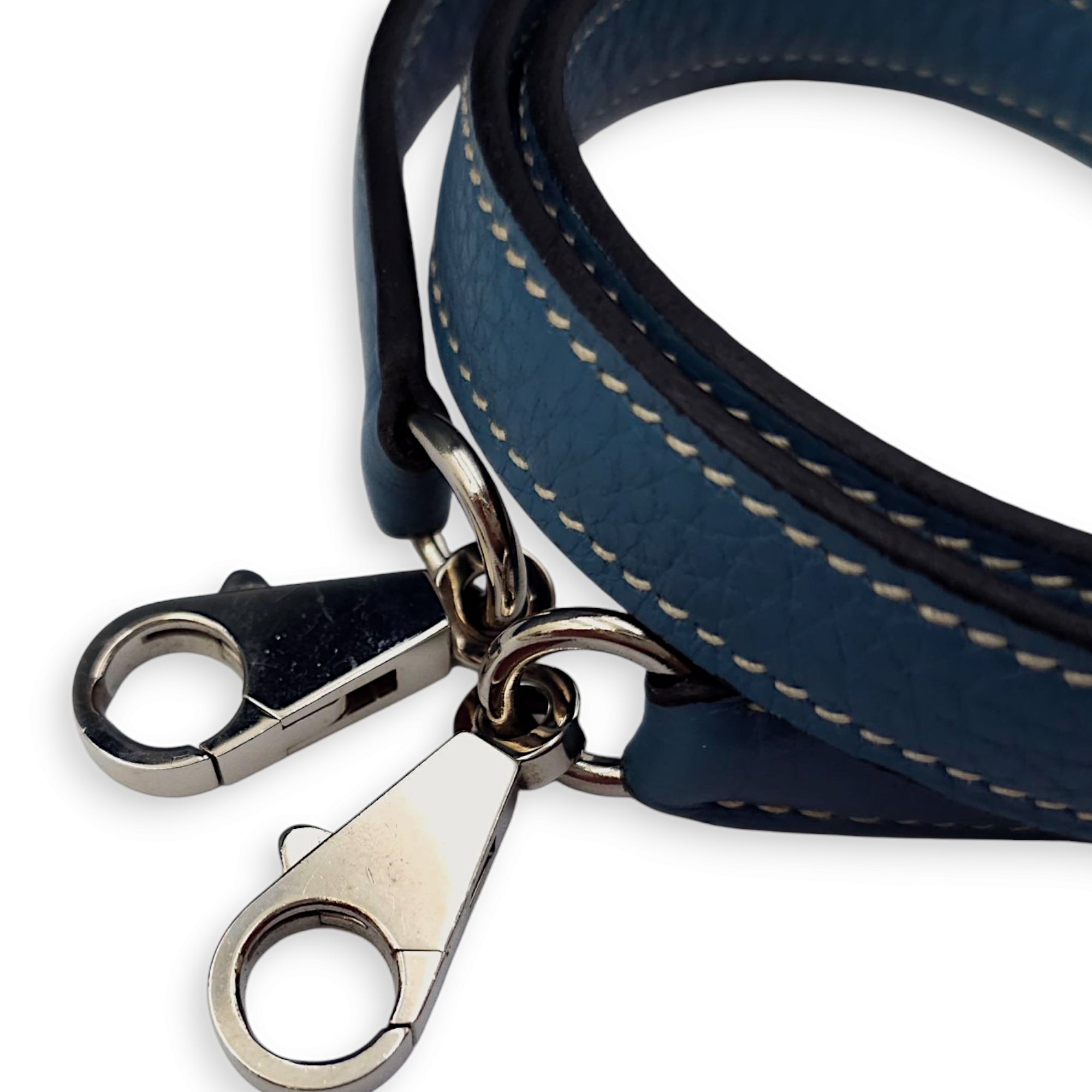 Kelly 32 Blue Jean in Togo, Palladium hardware