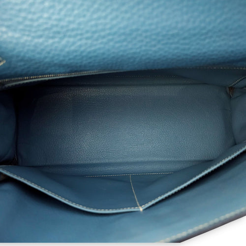 Kelly 32 Blue Jean in Togo, Palladium hardware