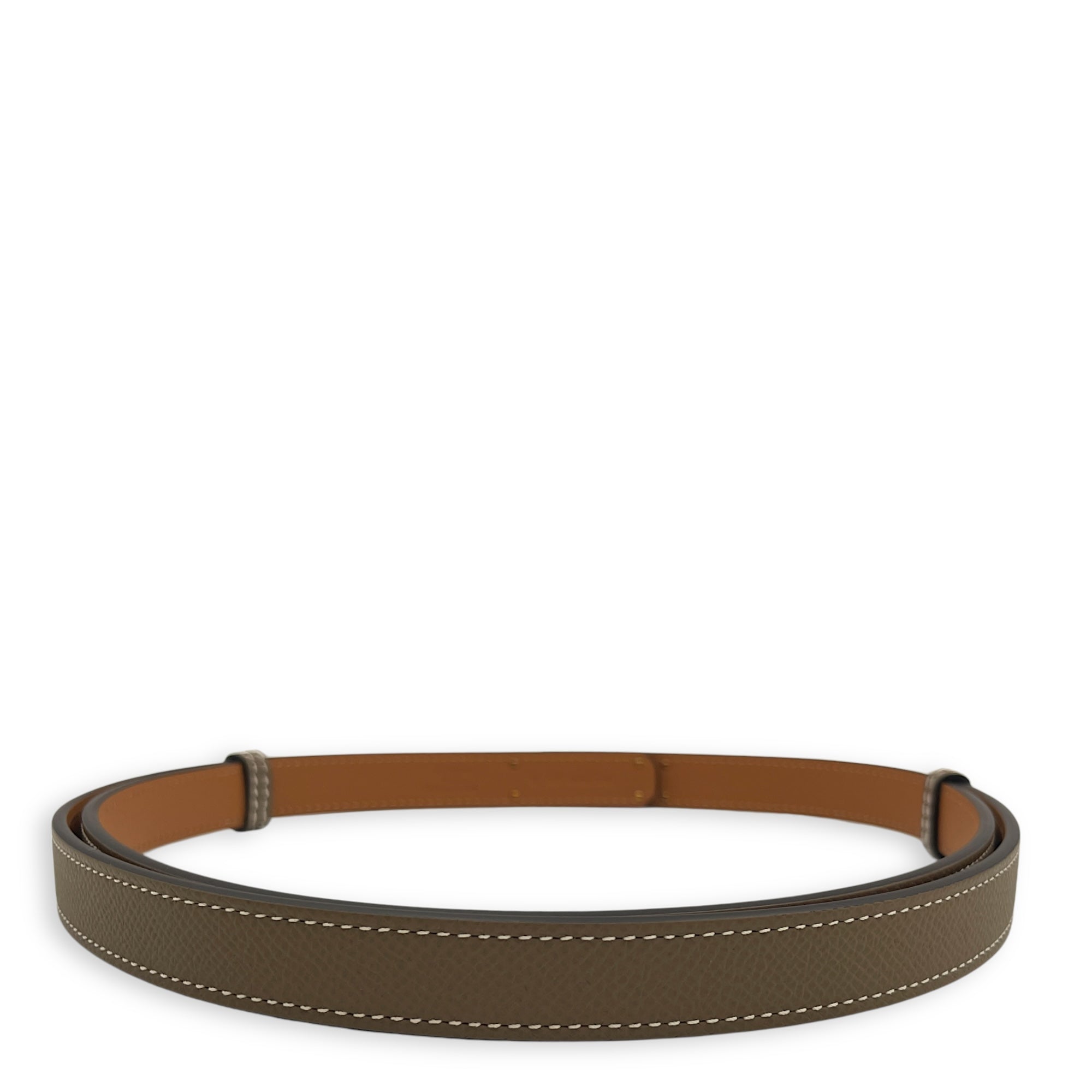 Kelly 18 Etoupe Belt in Epsom, Gold hardware