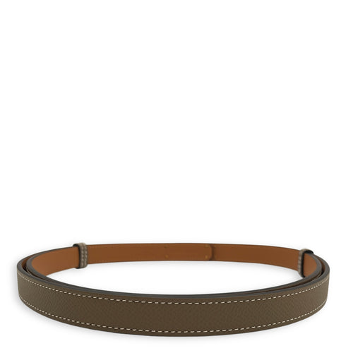 Kelly 18 Etoupe Belt in Epsom, Gold hardware