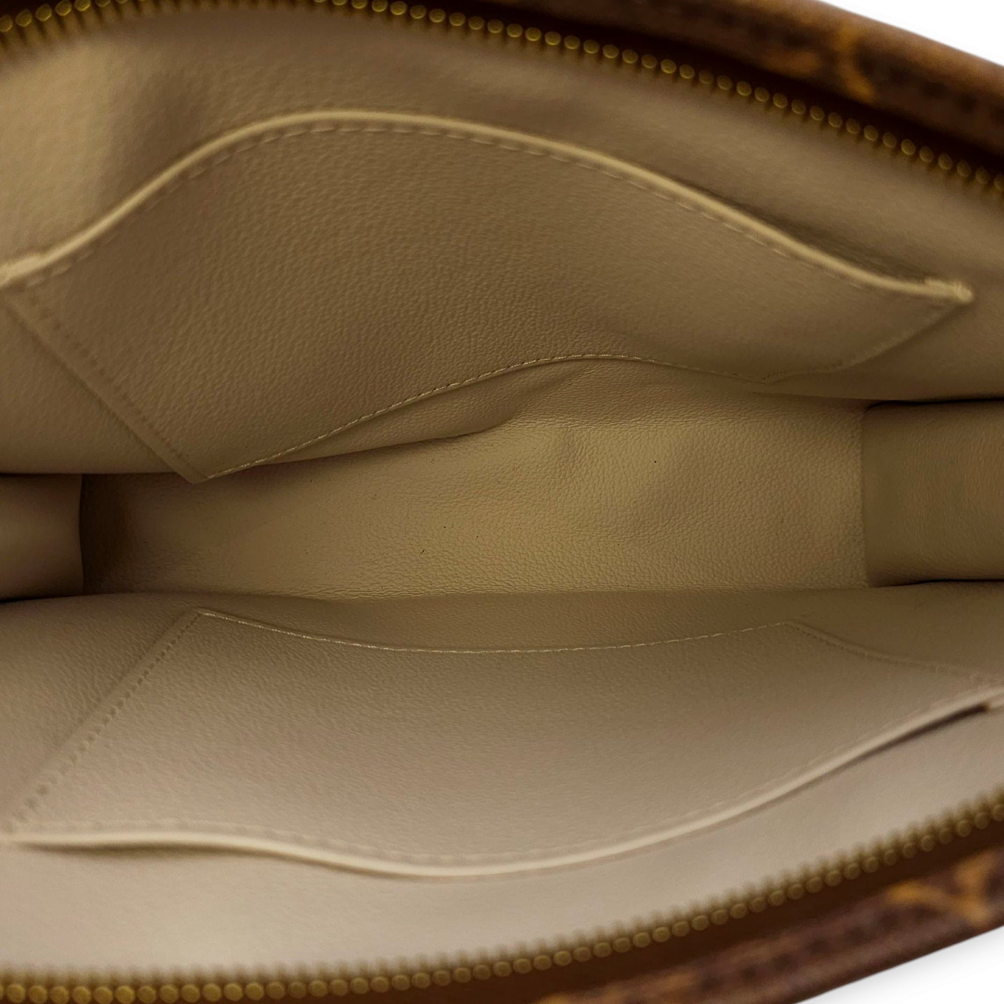 Pochette Toilette Monogram Pouch in Coated Canvas, Gold hardware