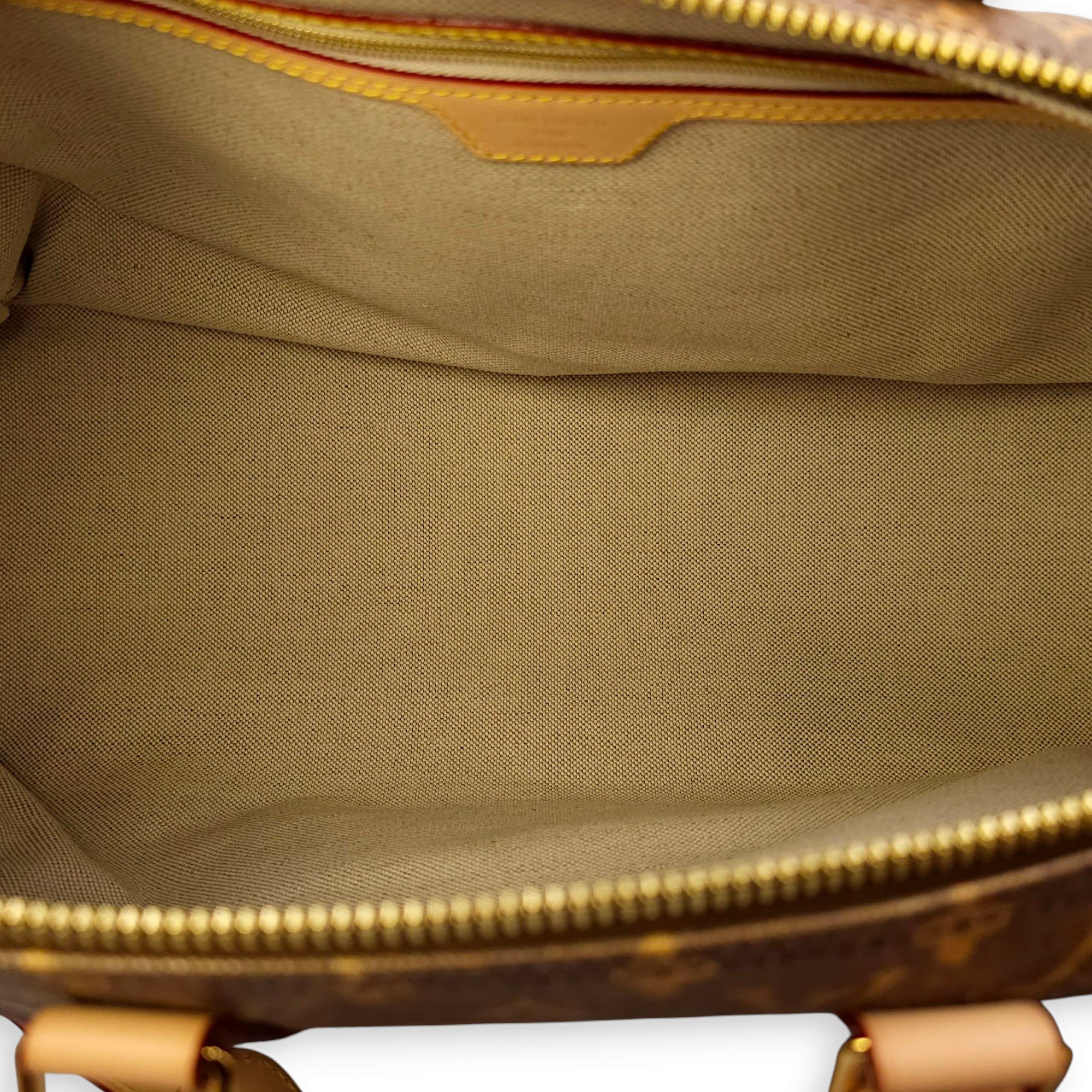 Keepall Bandouliere Duffle Bag in Coated Canvas, Gold hardware
