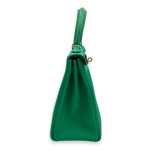 Kelly Touch 25 Menthe in Togo/Lizard Niloticus, Permabrass hardware