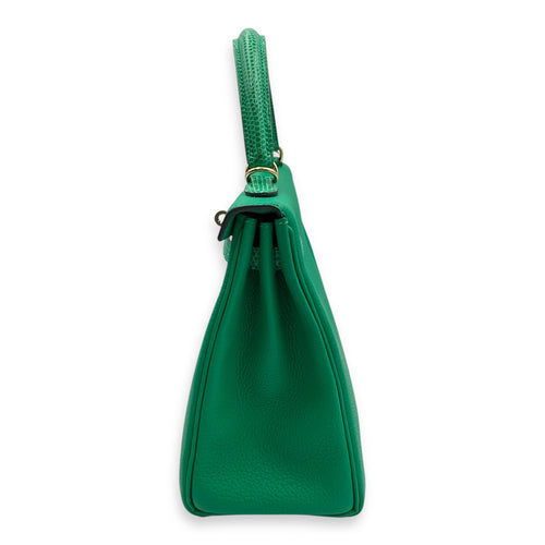 Kelly Touch 25 Menthe in Togo/Lizard Niloticus, Permabrass hardware