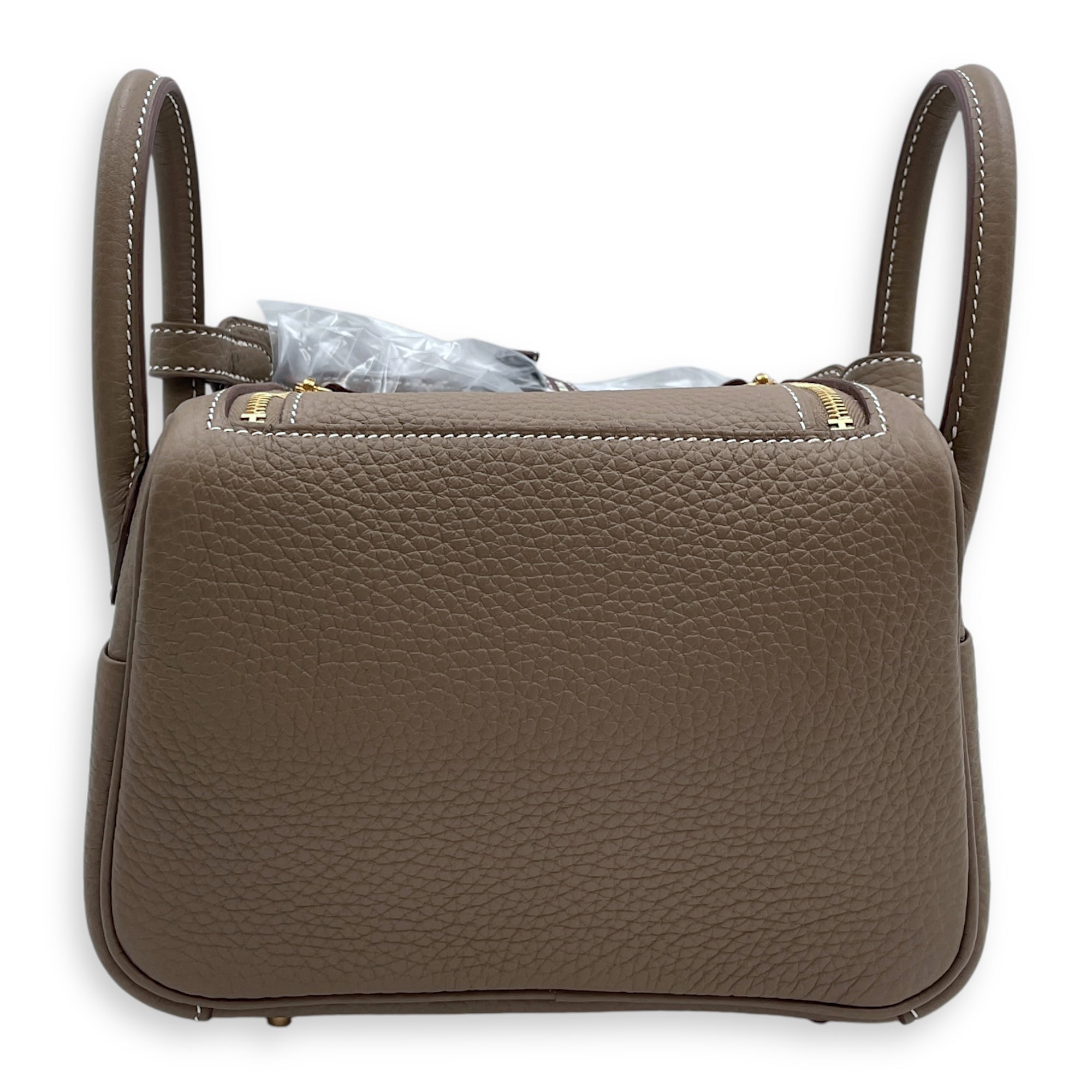 Lindy II Mini Etoupe in Clemence, Gold hardware