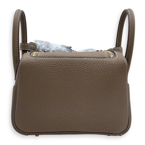 Lindy II Mini Etoupe in Clemence, Gold hardware