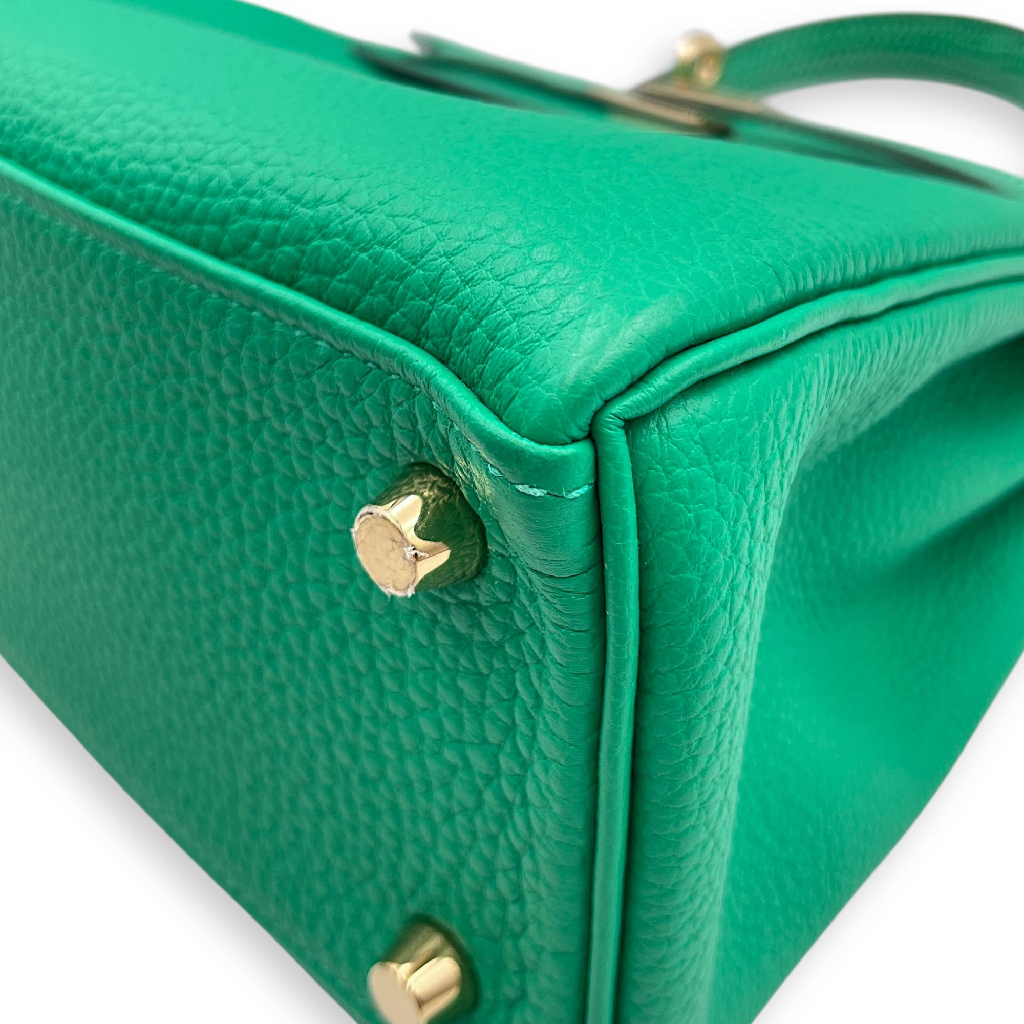 Kelly Touch 25 Menthe in Togo/Lizard Niloticus, Permabrass hardware