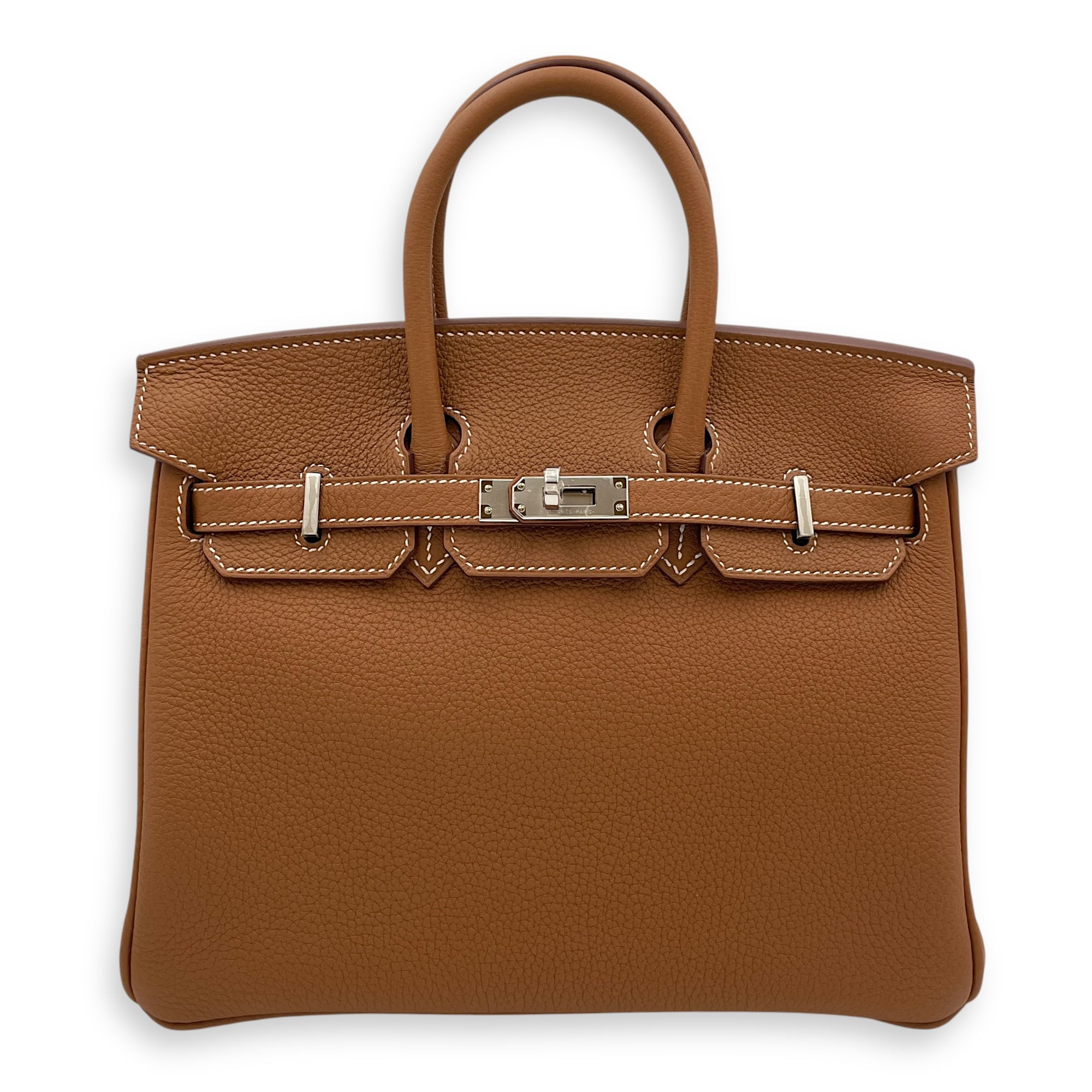 Birkin 25 Gold in Togo, Palladium hardware