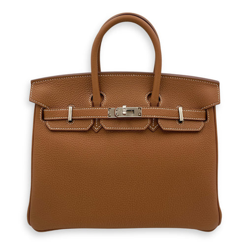 Birkin 25 Gold in Togo, Palladium hardware