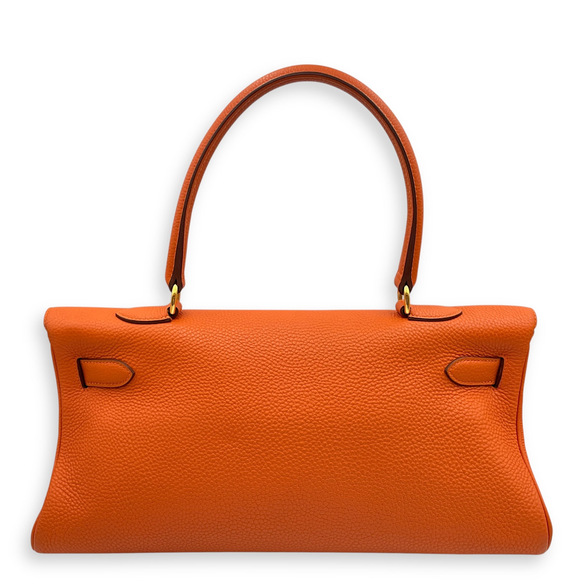 Shoulder Kelly 42 Orange in Togo, Gold hardware