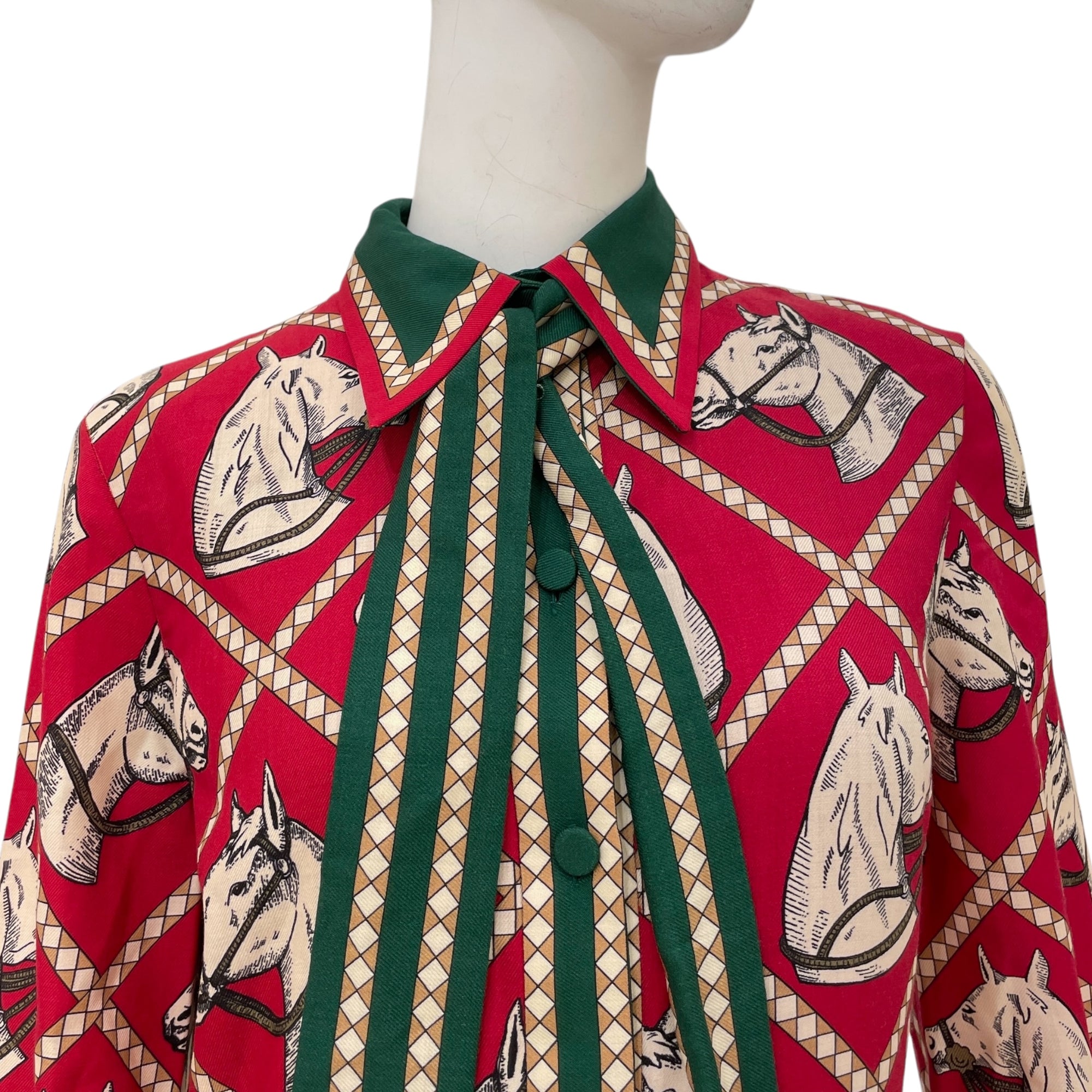 Patterned 42 Red Dress in Wool