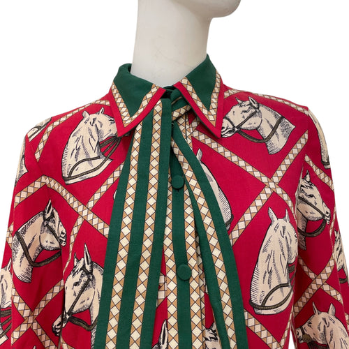 Patterned 42 Red Dress in Wool