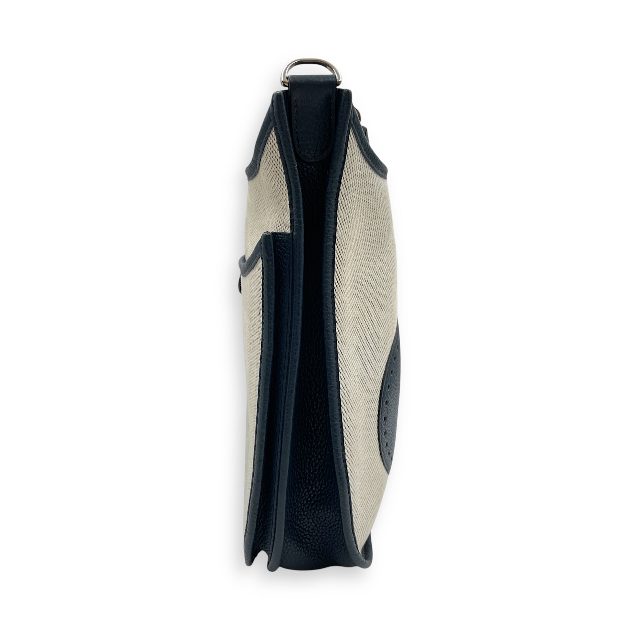 Evelyne II PM Blue Sapphire in Toile/Clemence, Palladium hardware