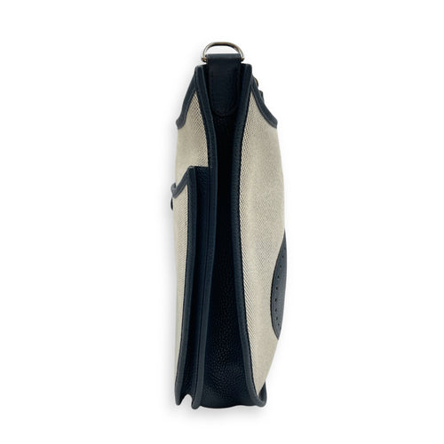 Evelyne II PM Blue Sapphire in Toile/Clemence, Palladium hardware