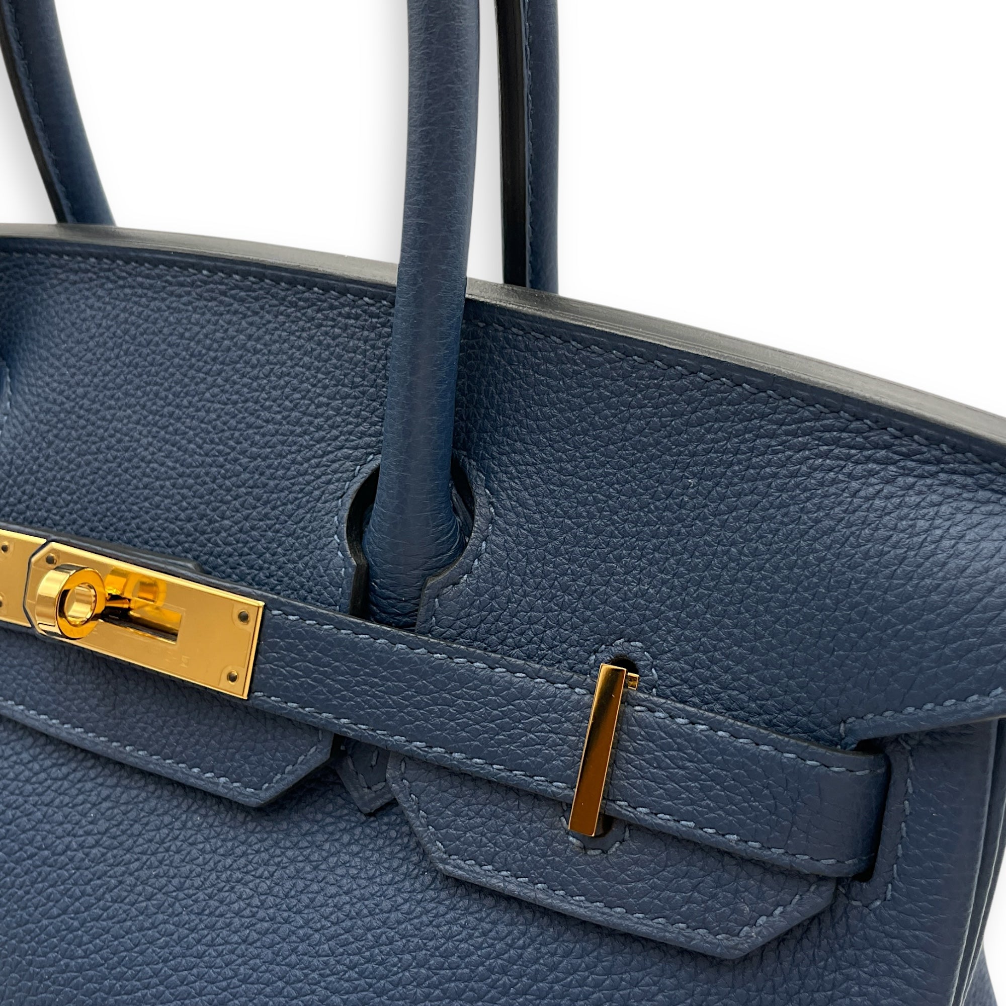 Birkin 30 Deep Blue in Togo, Gold hardware