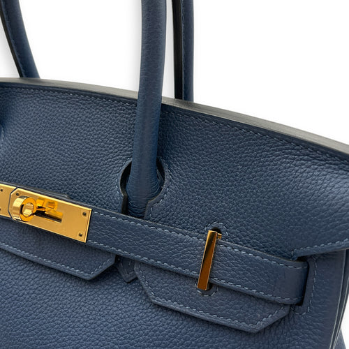 Birkin 30 Deep Blue in Togo, Gold hardware