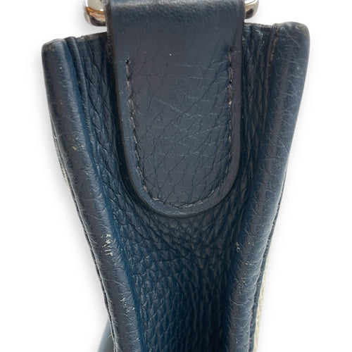 Evelyne II PM Blue Sapphire in Toile/Clemence, Palladium hardware