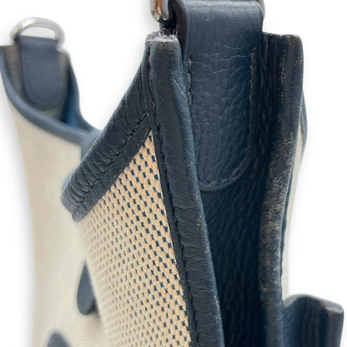 Evelyne II PM Blue Sapphire in Toile/Clemence, Palladium hardware