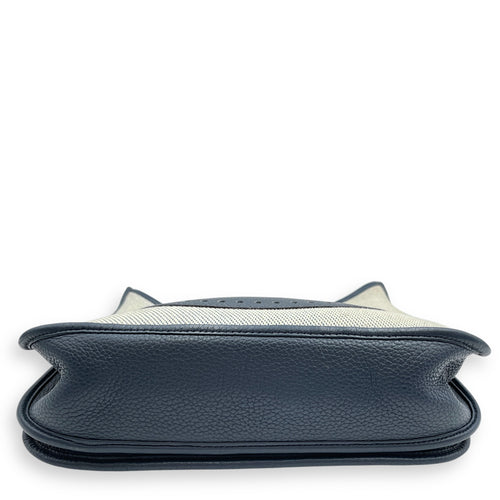 Evelyne II PM Blue Sapphire in Toile/Clemence, Palladium hardware