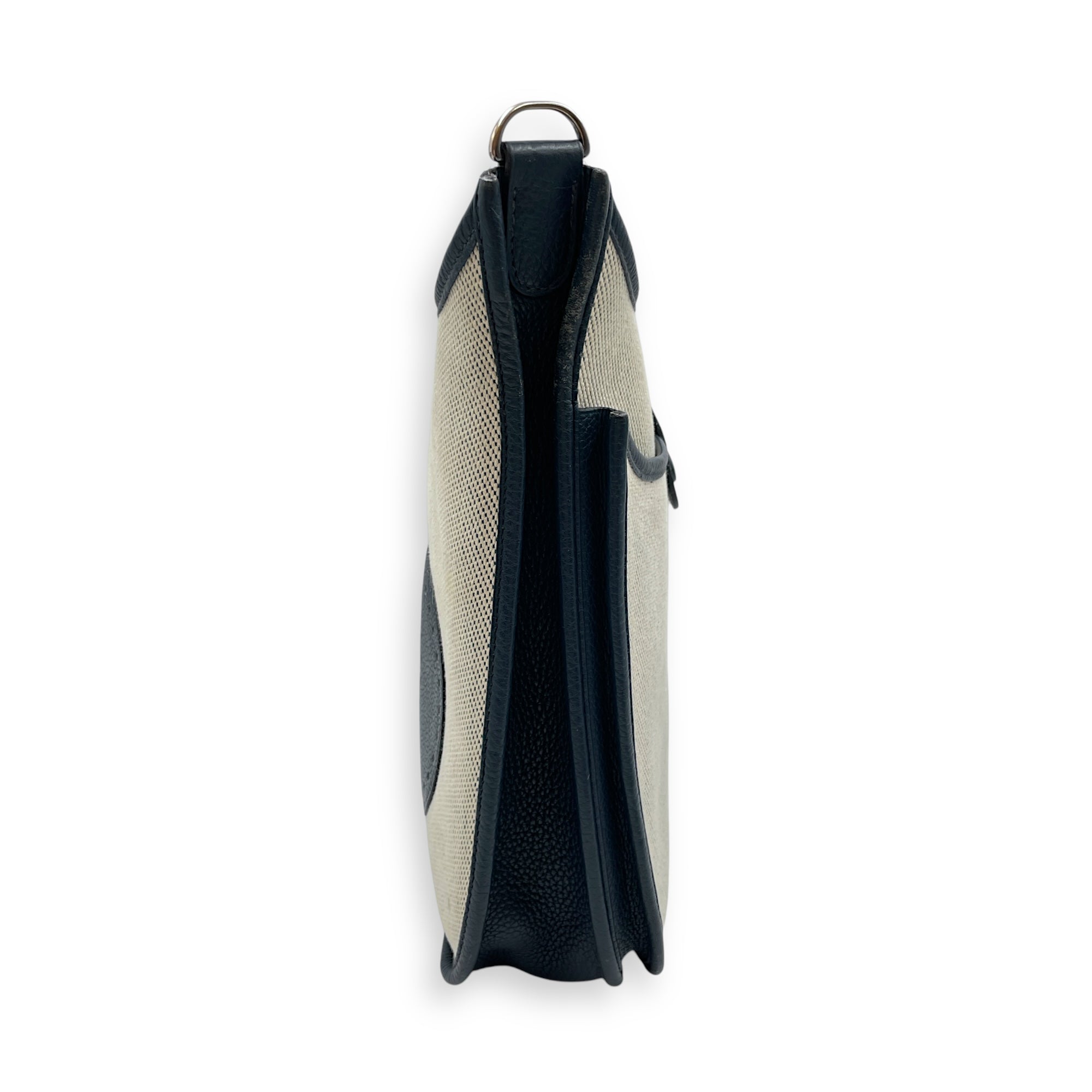 Evelyne II PM Blue Sapphire in Toile/Clemence, Palladium hardware
