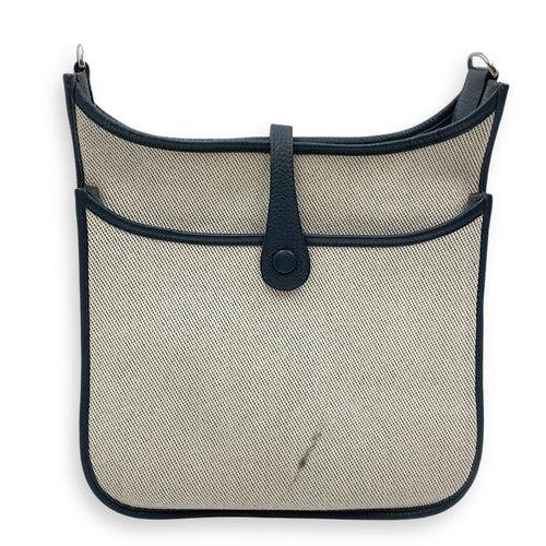 Evelyne II PM Blue Sapphire in Toile/Clemence, Palladium hardware