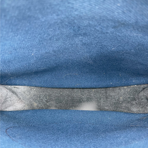 Evelyne II PM Blue Sapphire in Toile/Clemence, Palladium hardware
