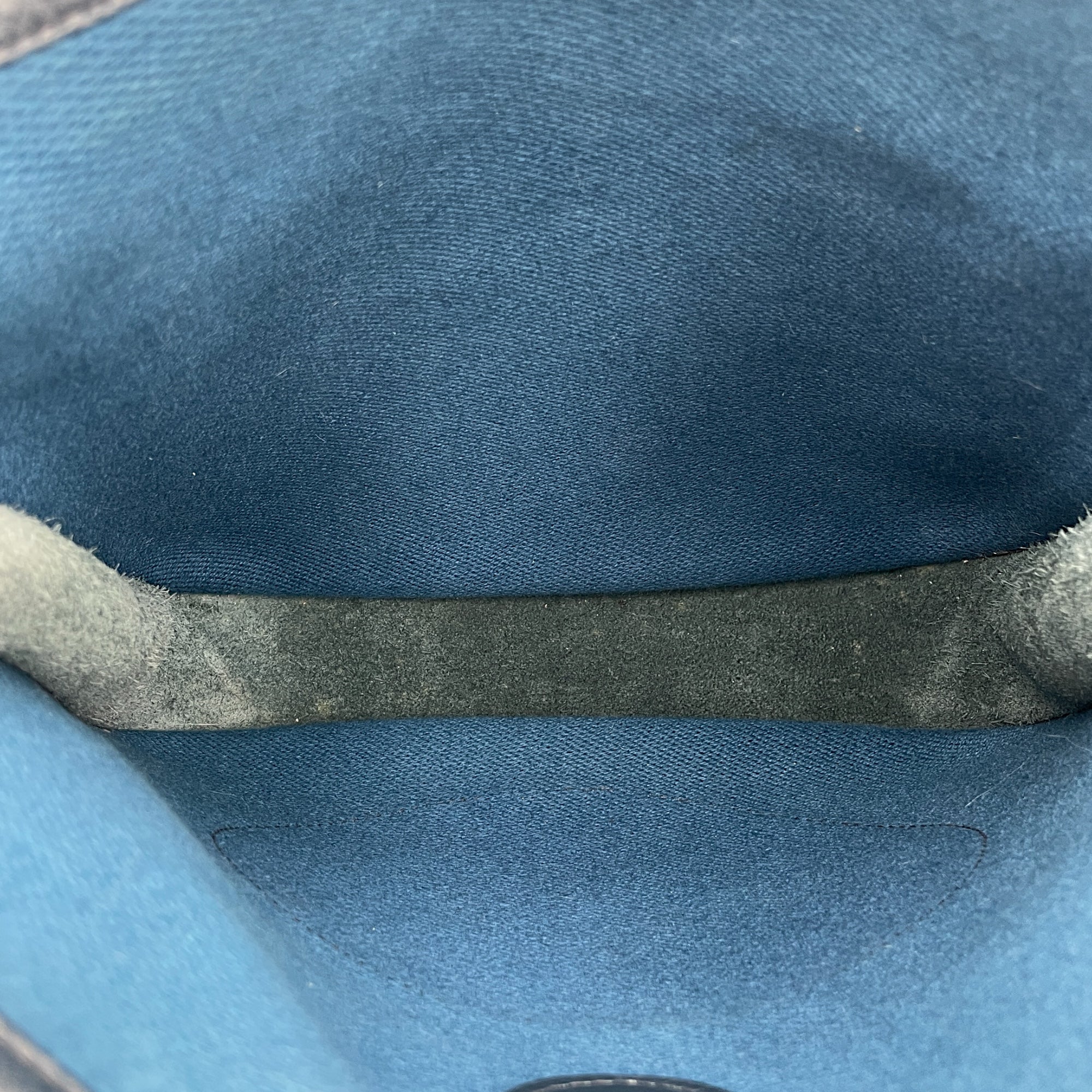 Evelyne II PM Blue Sapphire in Toile/Clemence, Palladium hardware