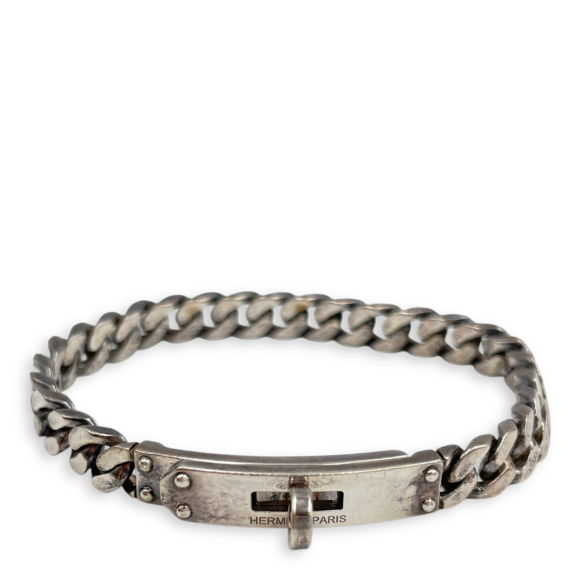 Kelly Gourmette SH Bracelet, Silver hardware
