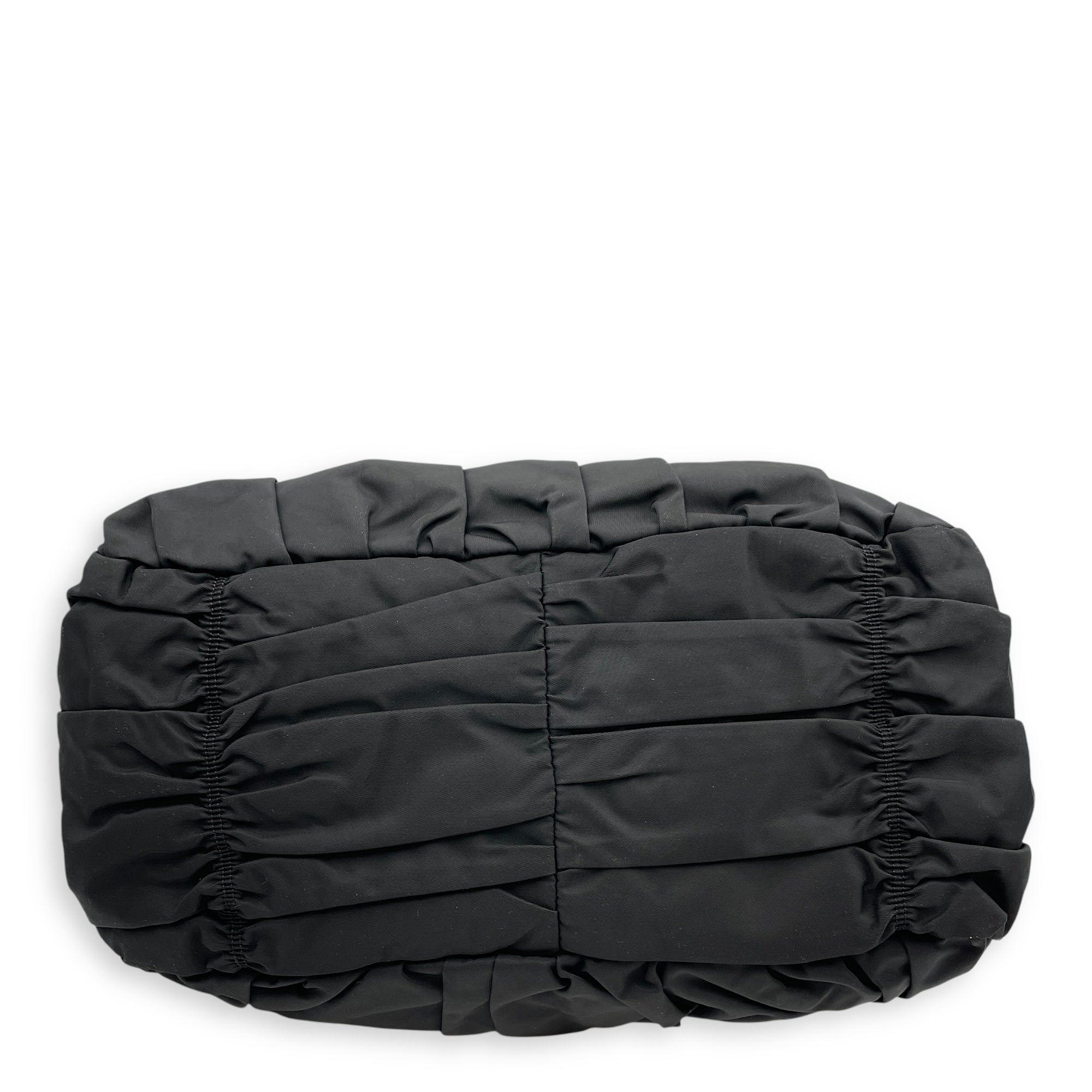 Prada Tessuto Gaufre 2 way Black Shoulder Bag in Nylon, Gold hardware