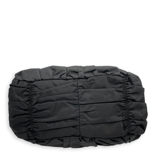 Prada Tessuto Gaufre 2 way Black Shoulder Bag in Nylon, Gold hardware