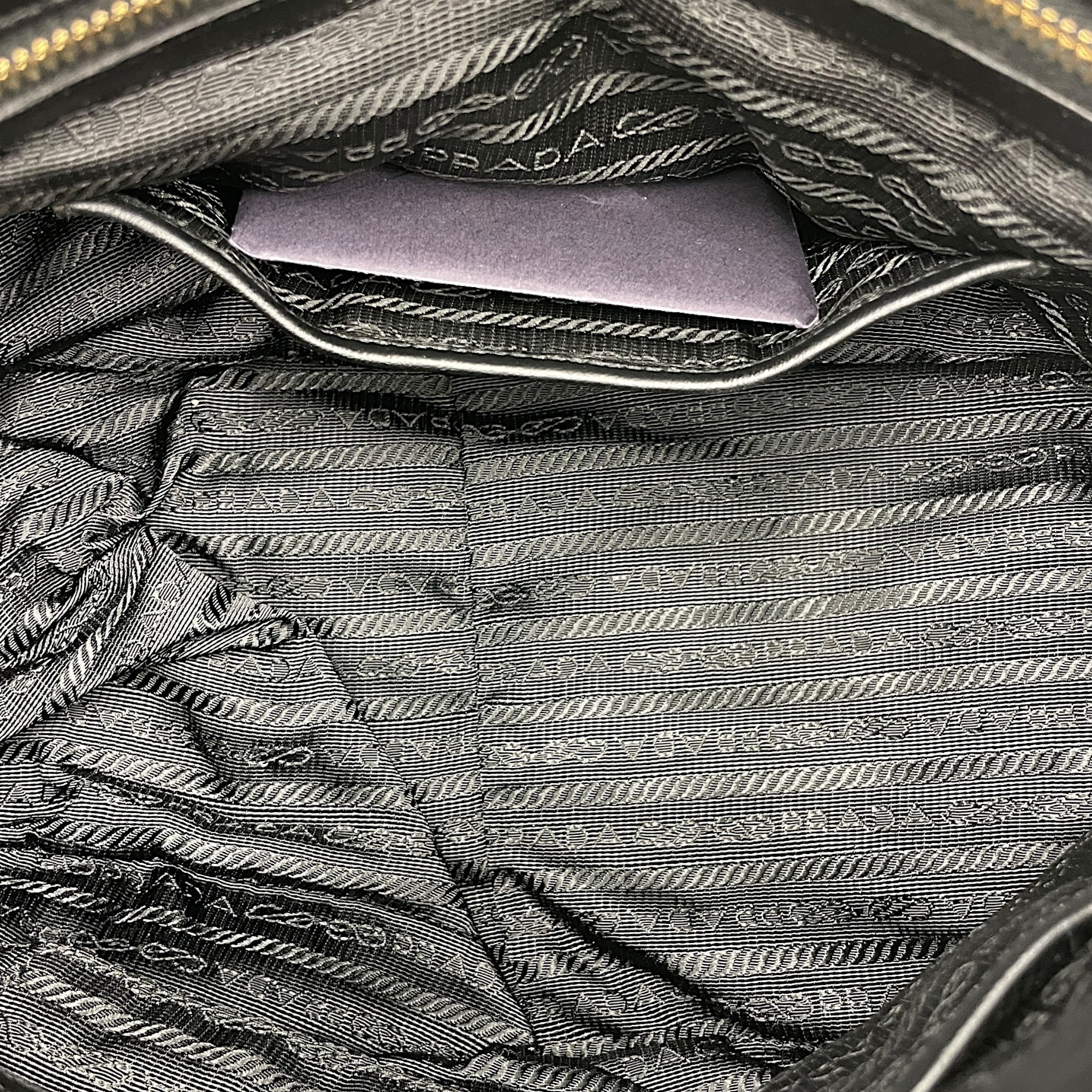 Prada Tessuto Gaufre 2 way Black Shoulder Bag in Nylon, Gold hardware