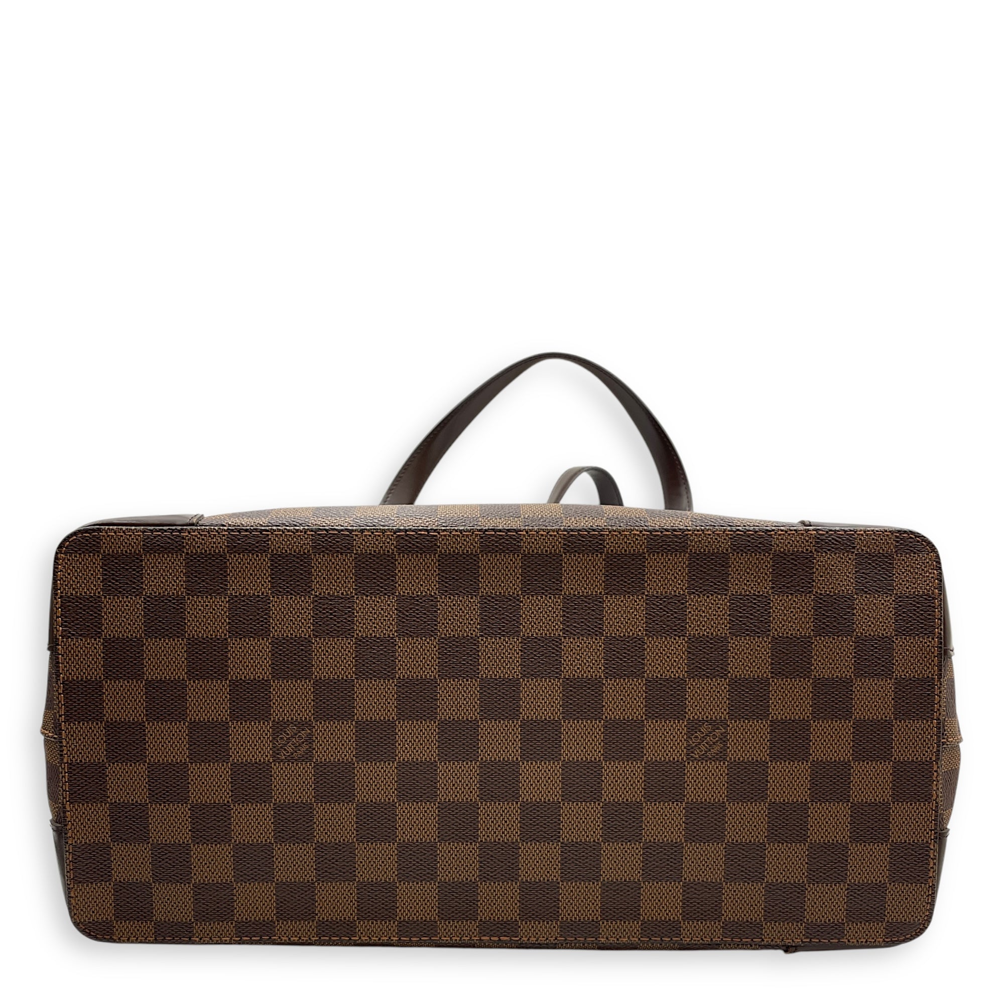 Hampstead MM Damier Shoulder Bag in Coated Canvas, Gold hardware