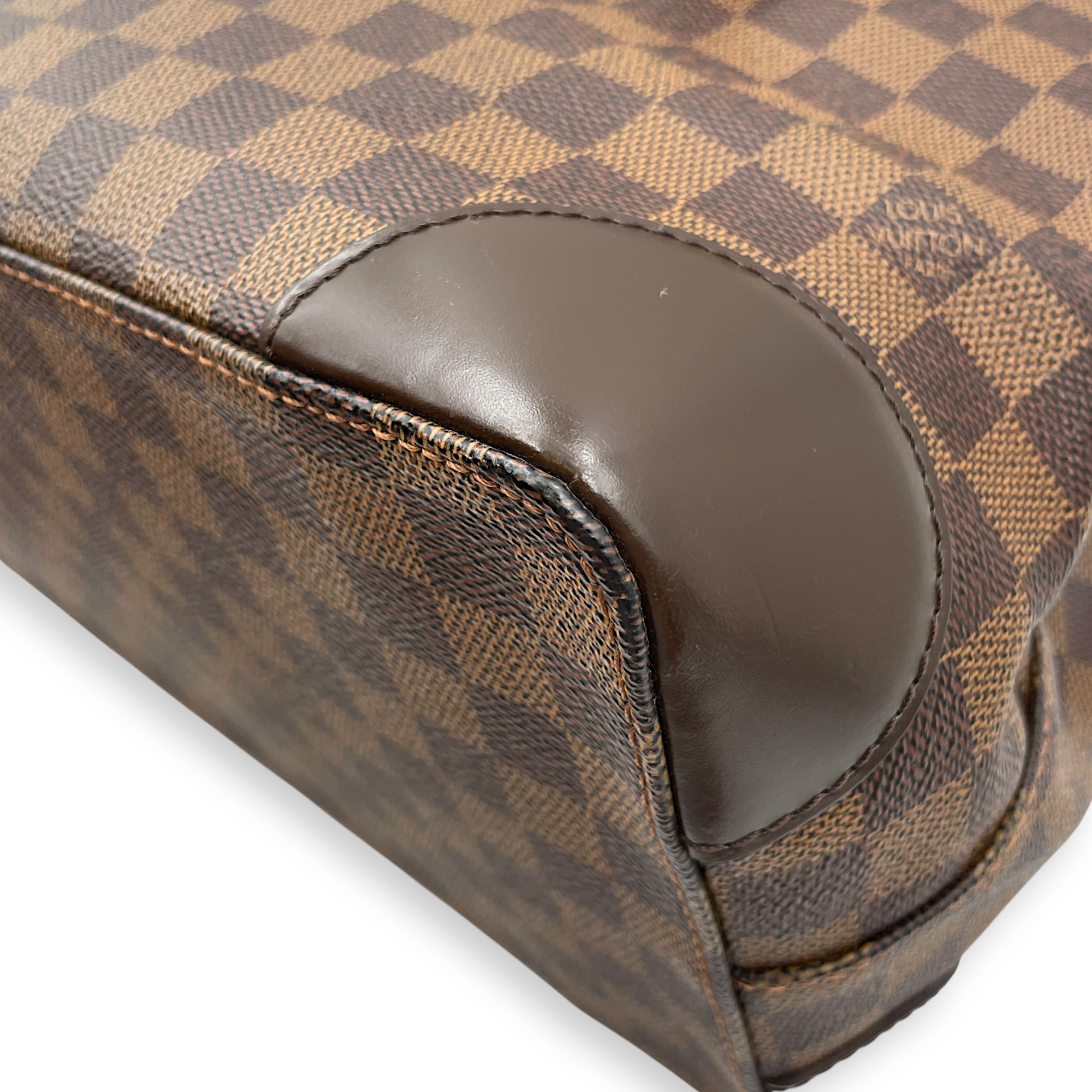 Hampstead MM Damier Shoulder Bag in Coated Canvas, Gold hardware