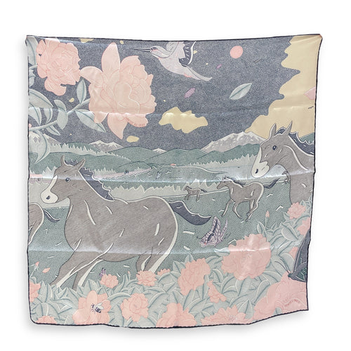 Ivresse Au Vent 70 Bleu/Rose/Vert Scarf