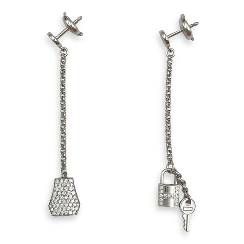 Kelly Clochette Earrings in White Gold Hardware