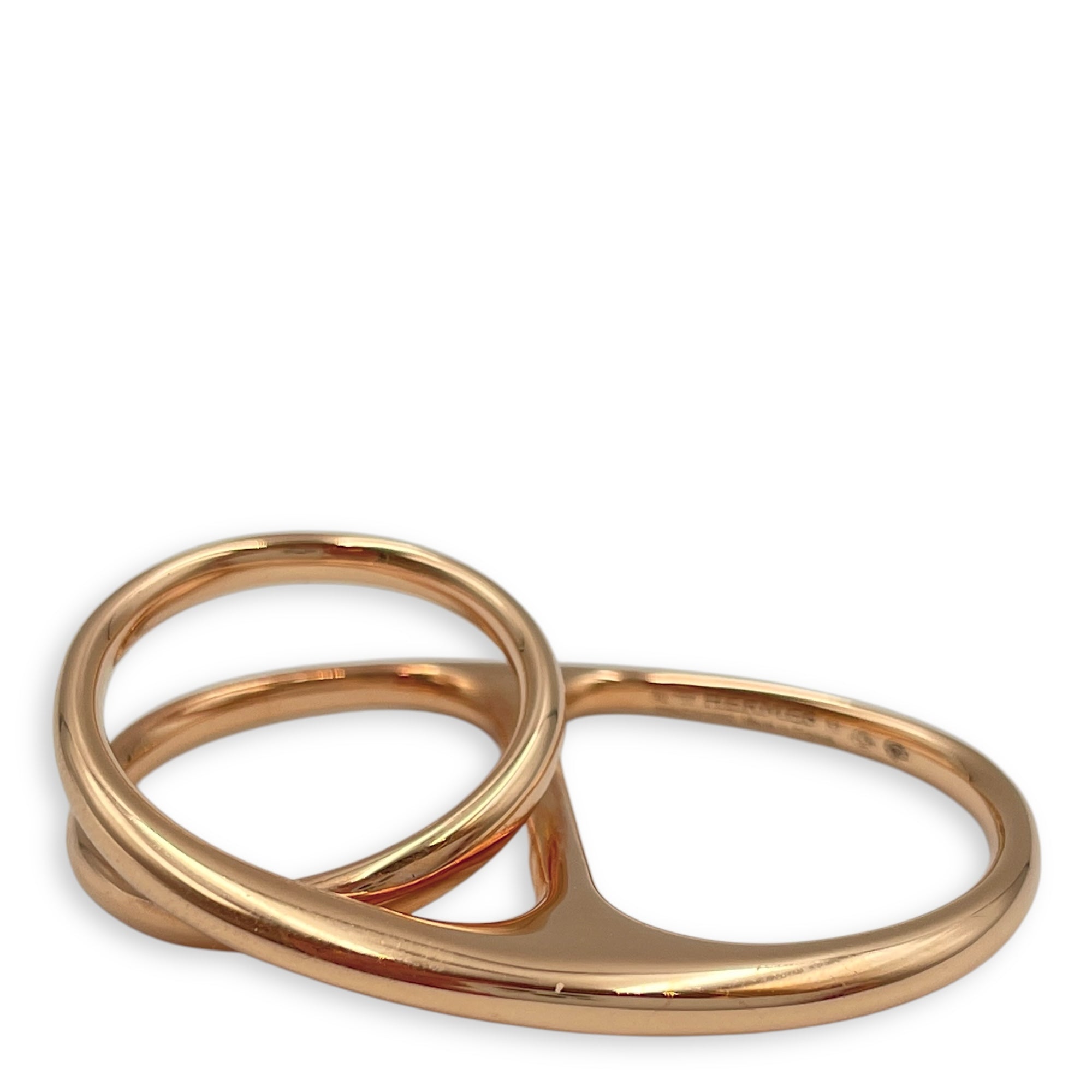 Kelly Gourmette SH Ring in Rose Gold Hardware