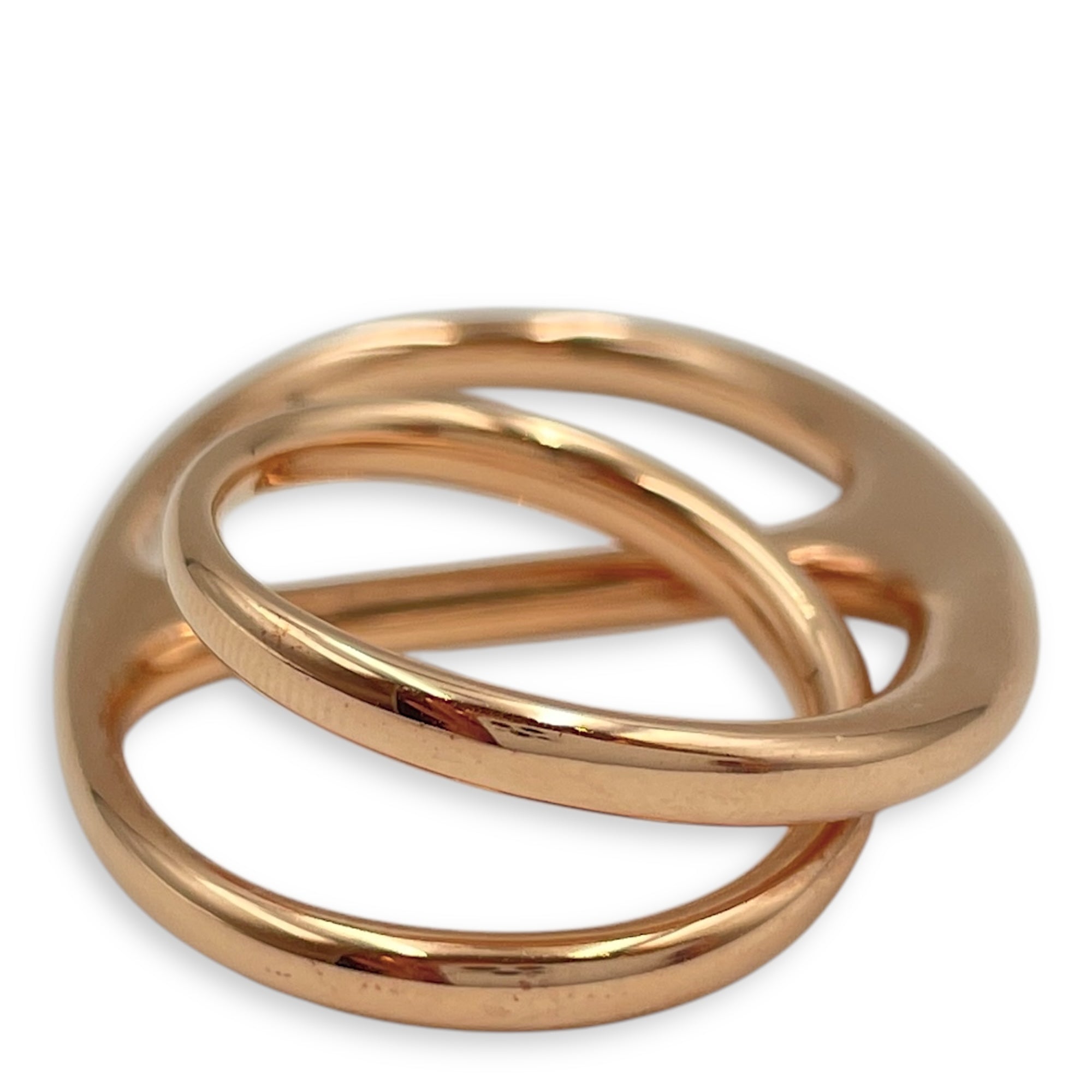 Kelly Gourmette SH Ring in Rose Gold Hardware