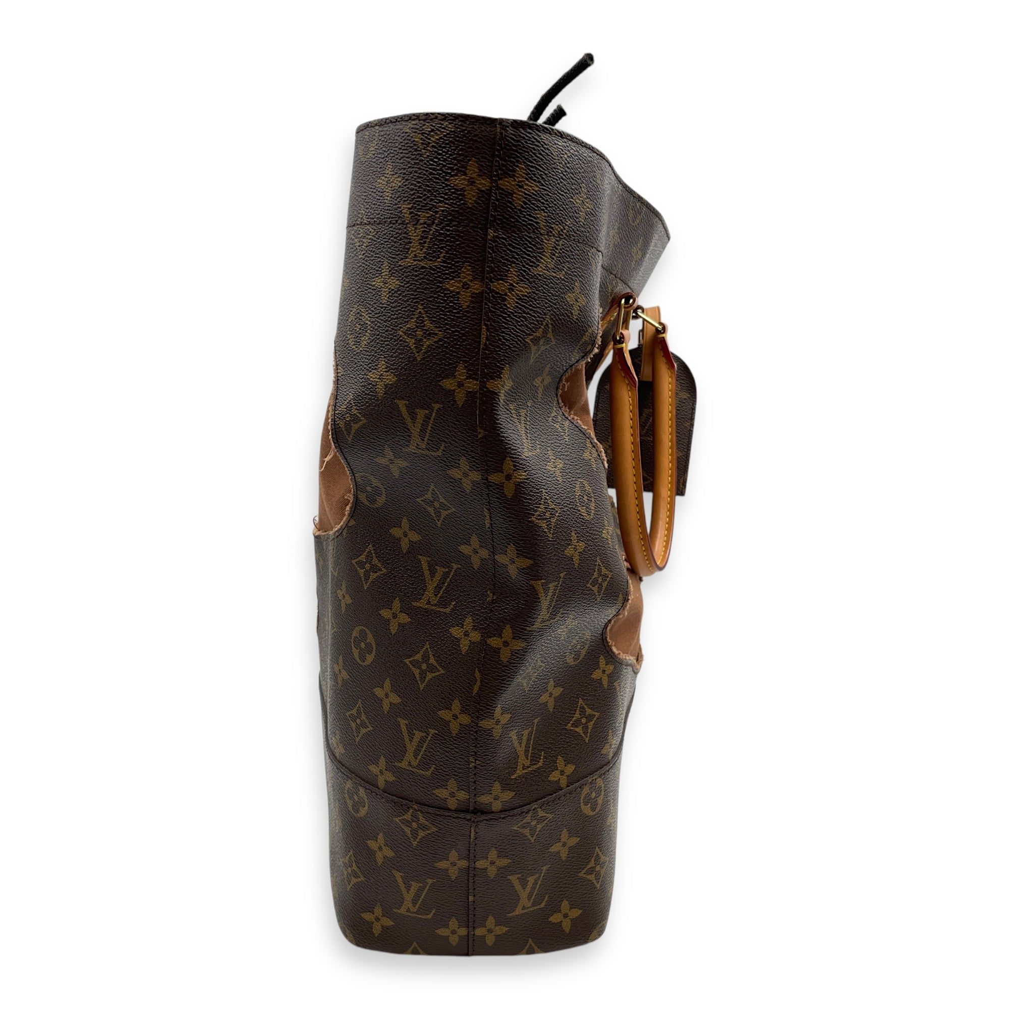 LV x Rei Kawakubo Comme Des Garcons Top Handle Bag in Coated Canvas, G