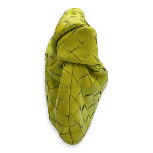 Mini Intrecciato Jodi hobo Green Top Handle Bag in Nappa Leather, Gold hardware