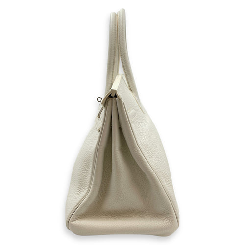Birkin 35 Blanc in Clemence, Palladium hardware
