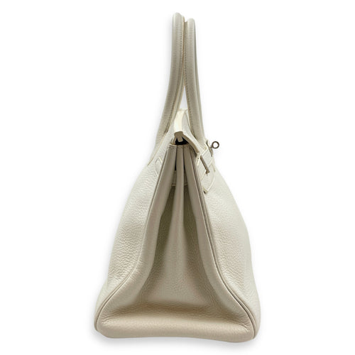 Birkin 35 Blanc in Clemence, Palladium hardware