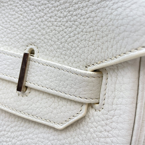 Birkin 35 Blanc in Clemence, Palladium hardware