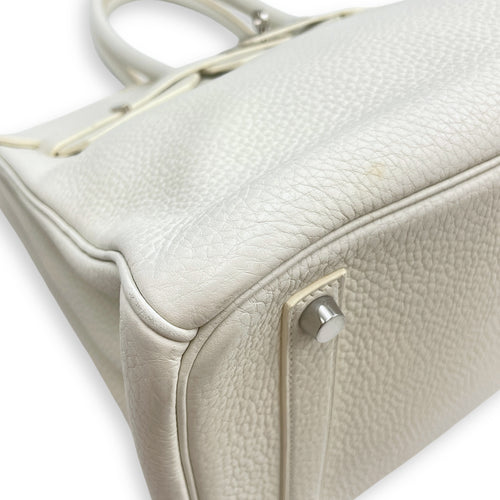 Birkin 35 Blanc in Clemence, Palladium hardware