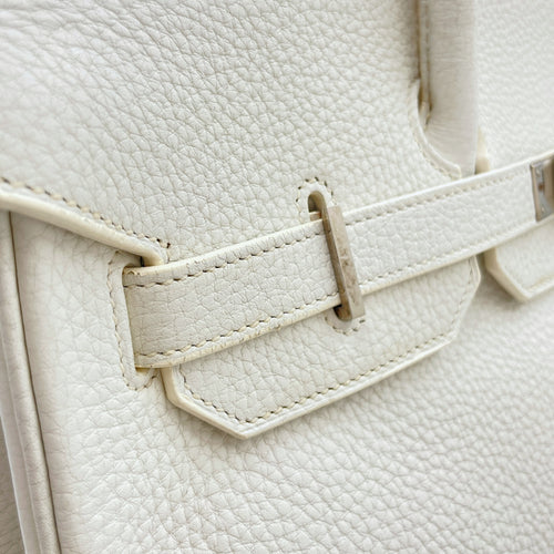 Birkin 35 Blanc in Clemence, Palladium hardware