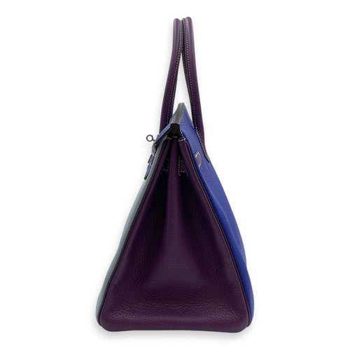 Birkin 35 Blue Lin/Blue Electric/Ultraviolet in Clemence, Brushed Palladium hardware