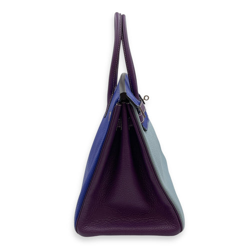 Birkin 35 Blue Lin/Blue Electric/Ultraviolet in Clemence, Brushed Palladium hardware